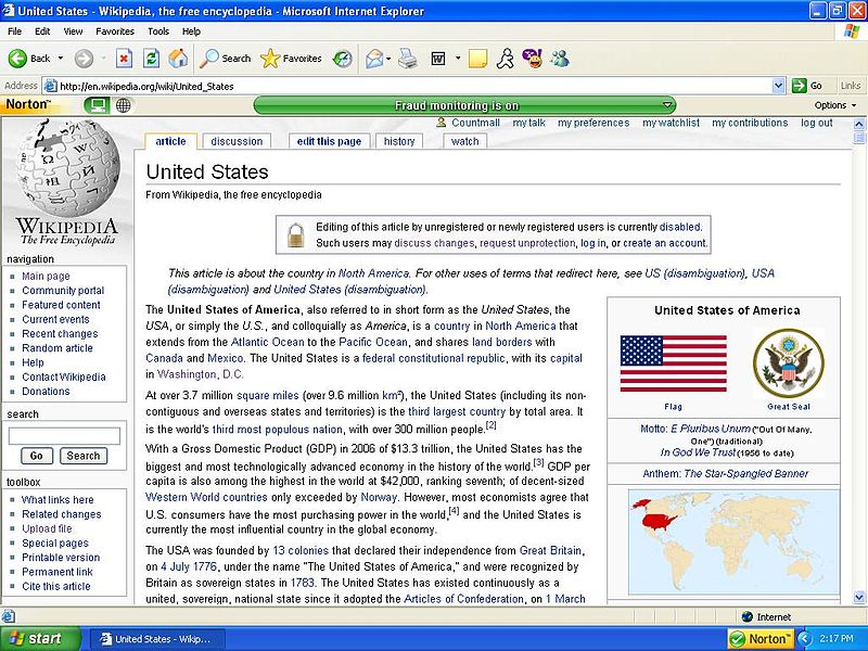 Wikipedia page article