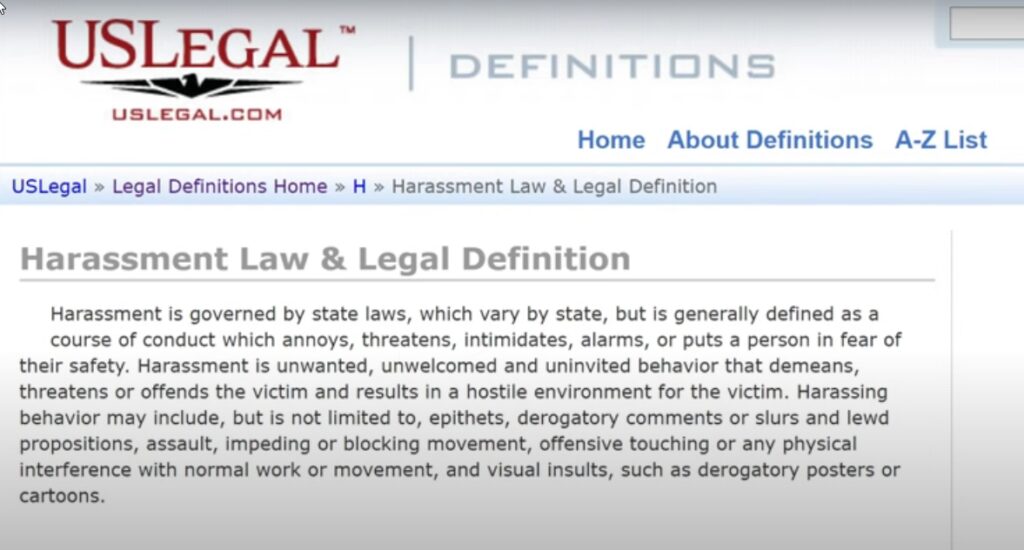 Harassment Law